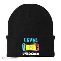 Level 9 unlocked Gamer 9th Birthday Gift Video Game lovers Beanie thumb 0