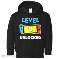 Level 9 unlocked Gamer 9th Birthday Gift Video Game lovers Toddler Hoodie thumb 0