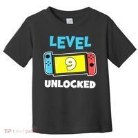 Level 9 unlocked Gamer 9th Birthday Gift Video Game lovers Toddler T-Shirt thumb 0