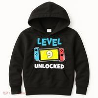 Level 9 unlocked Gamer 9th Birthday Gift Video Game lovers Kids Hoodie thumb 0