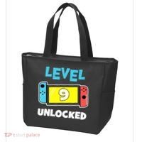 Level 9 unlocked Gamer 9th Birthday Gift Video Game lovers Tote Bag thumb 3