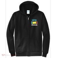 Level 9 unlocked Gamer 9th Birthday Gift Video Game lovers Full Zip Hoodie thumb 0