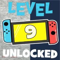 Level 9 unlocked Gamer 9th Birthday Gift Video Game lovers Kids Colorblock Raglan Jersey thumb 2