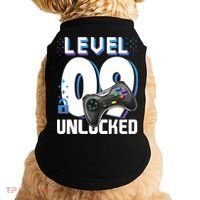 Level 9 Unlocked Funny Video Gamer 9th Birthday Gift For Gamers Doggie Tank thumb 0