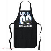 Level 9 Unlocked Funny Video Gamer 9th Birthday Gift For Gamers Apron thumb 0