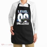 Level 9 Unlocked Funny Video Gamer 9th Birthday Gift For Gamers Apron thumb 2