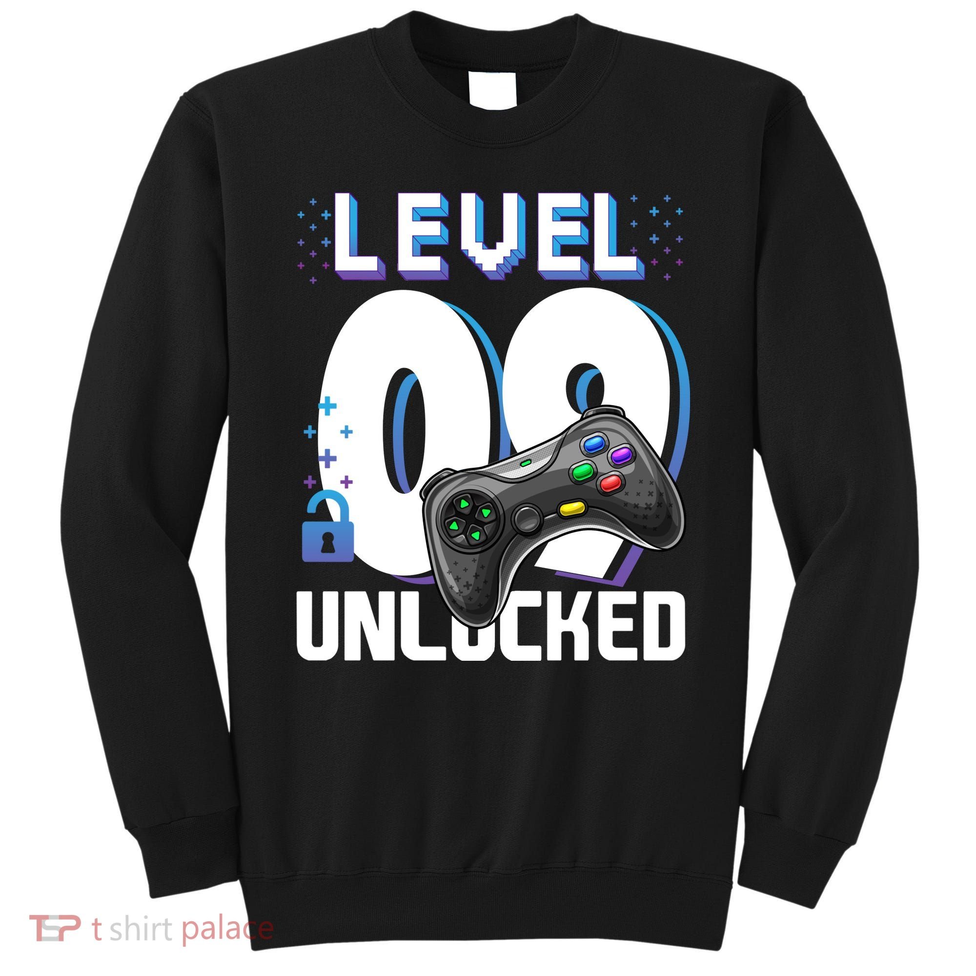 Level 9 Unlocked Funny Video Gamer 9th Birthday Gift For Gamers Sweatshirt