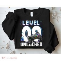Level 9 Unlocked Funny Video Gamer 9th Birthday Gift For Gamers Sweatshirt thumb 2
