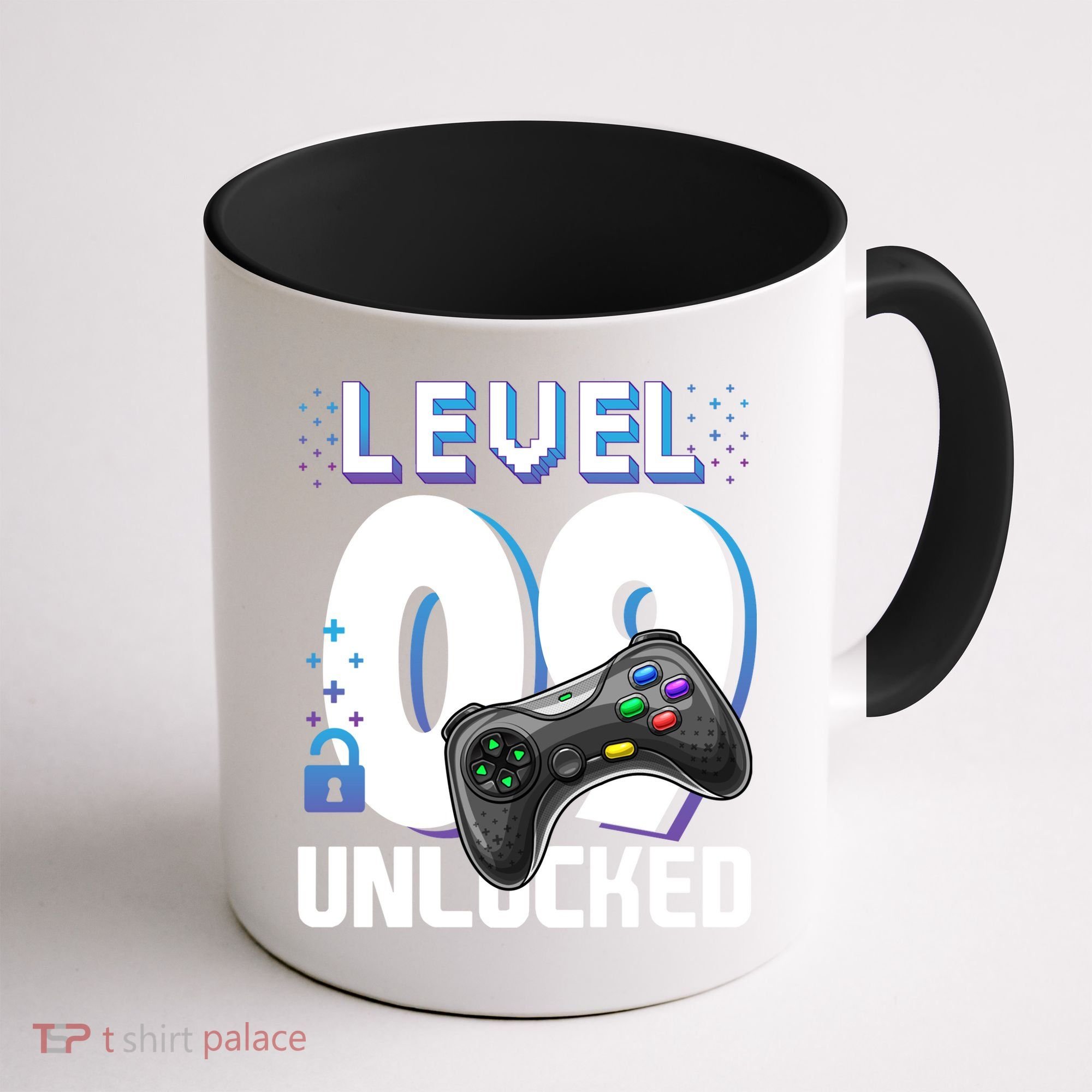Level 9 Unlocked Funny Video Gamer 9th Birthday Gift For Gamers Coffee Mug