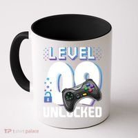 Level 9 Unlocked Funny Video Gamer 9th Birthday Gift For Gamers Coffee Mug thumb 0