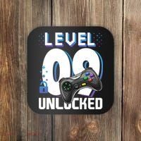Level 9 Unlocked Funny Video Gamer 9th Birthday Gift For Gamers Coaster thumb 0