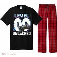 Level 9 Unlocked Funny Video Gamer 9th Birthday Gift For Gamers Pajama Set thumb 0