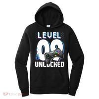 Level 9 Unlocked Funny Video Gamer 9th Birthday Gift For Gamers Women's Hoodie thumb 0