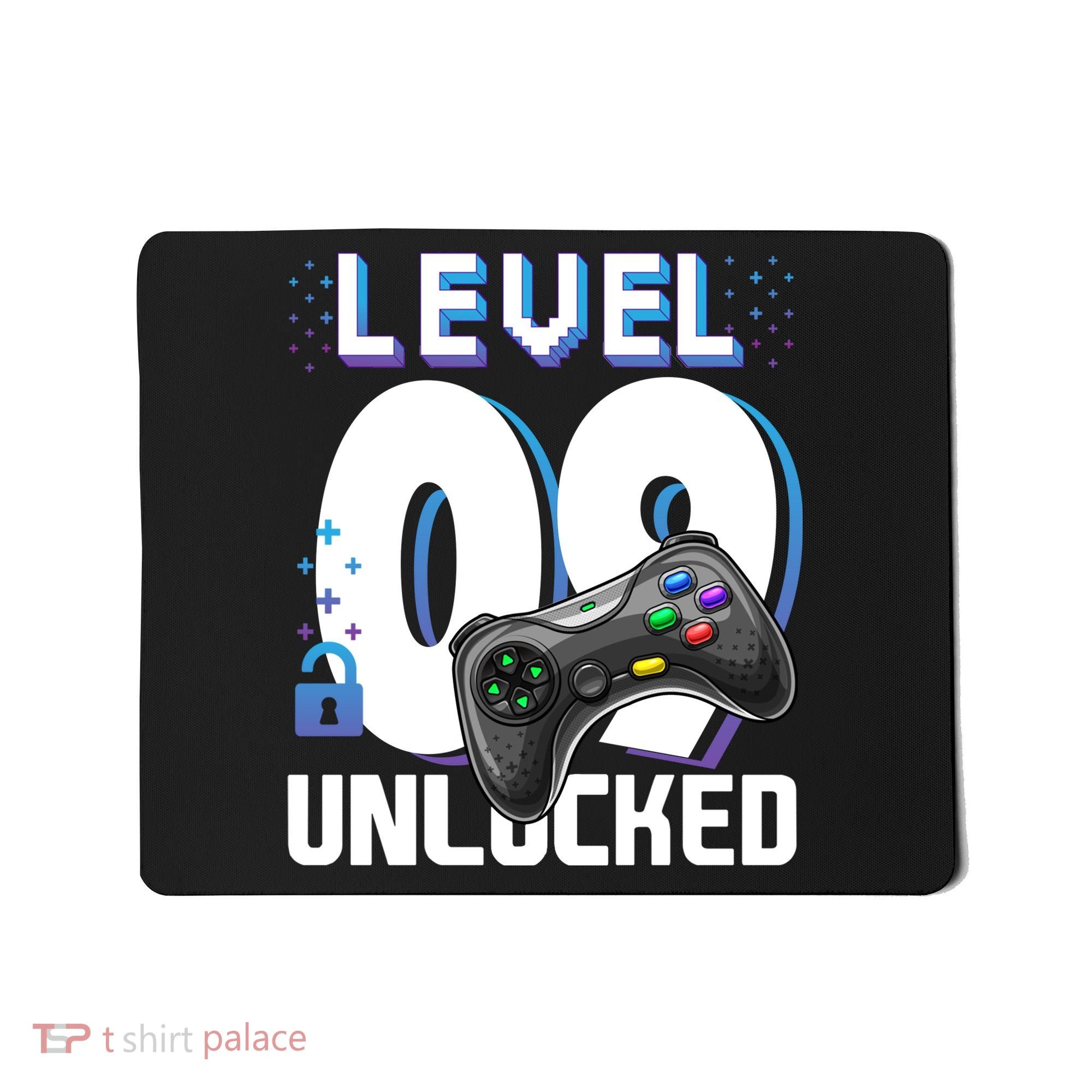 Level 9 Unlocked Funny Video Gamer 9th Birthday Gift For Gamers Mousepad