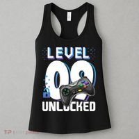 Level 9 Unlocked Funny Video Gamer 9th Birthday Gift For Gamers Women's Tank Top thumb 3