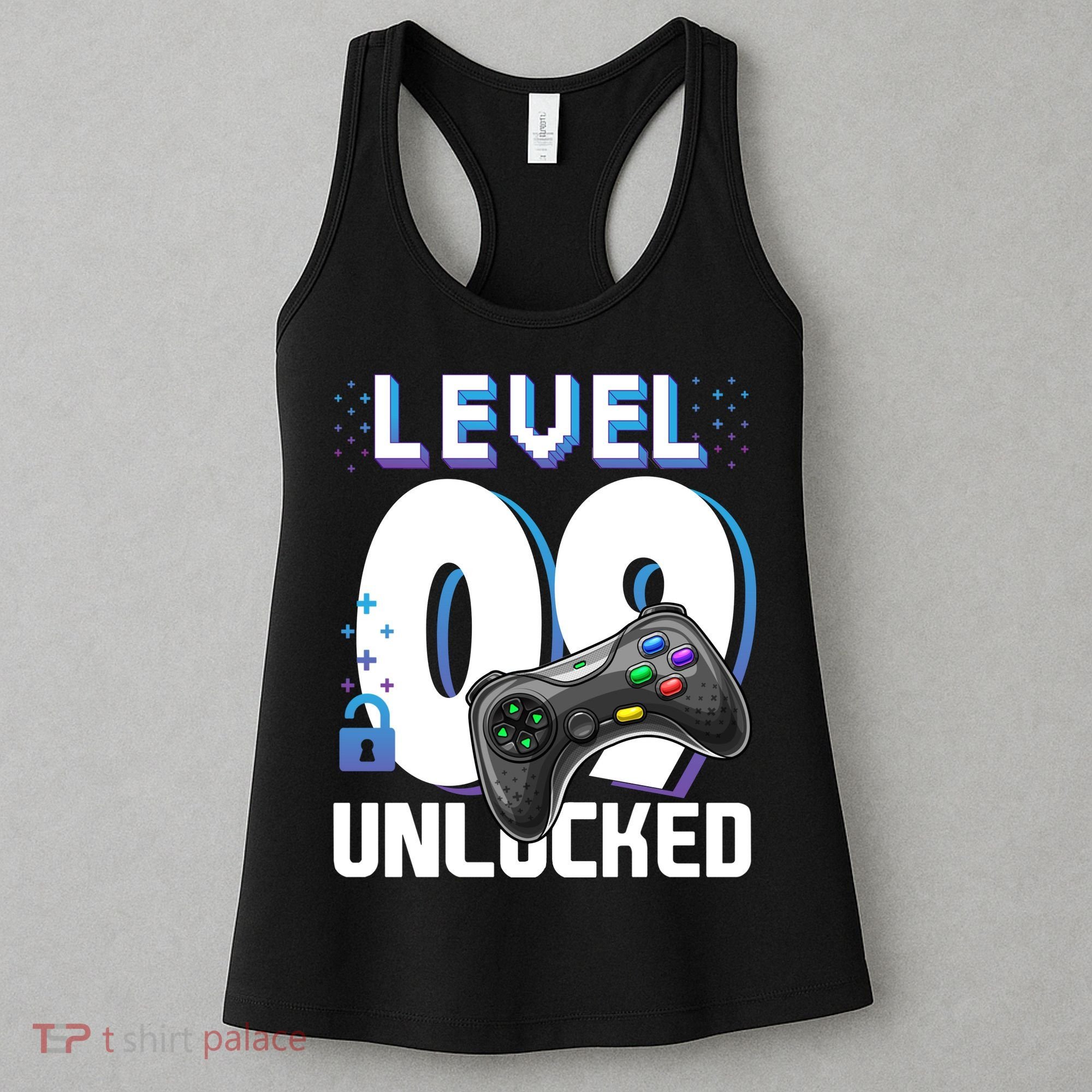Level 9 Unlocked Funny Video Gamer 9th Birthday Gift For Gamers Women's Tank Top