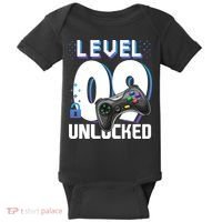 Level 9 Unlocked Funny Video Gamer 9th Birthday Gift For Gamers Baby Bodysuit thumb 0