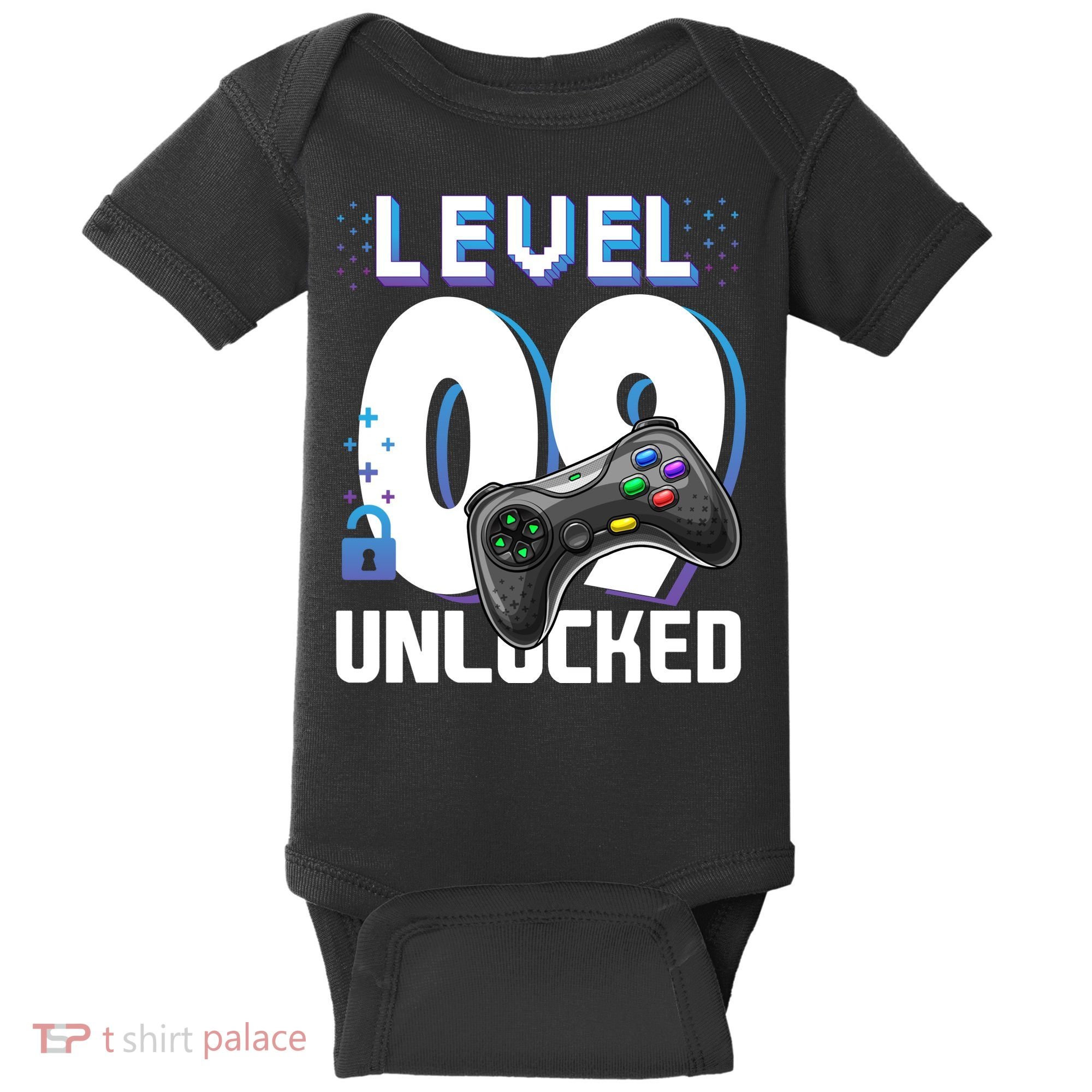 Level 9 Unlocked Funny Video Gamer 9th Birthday Gift For Gamers Baby Bodysuit