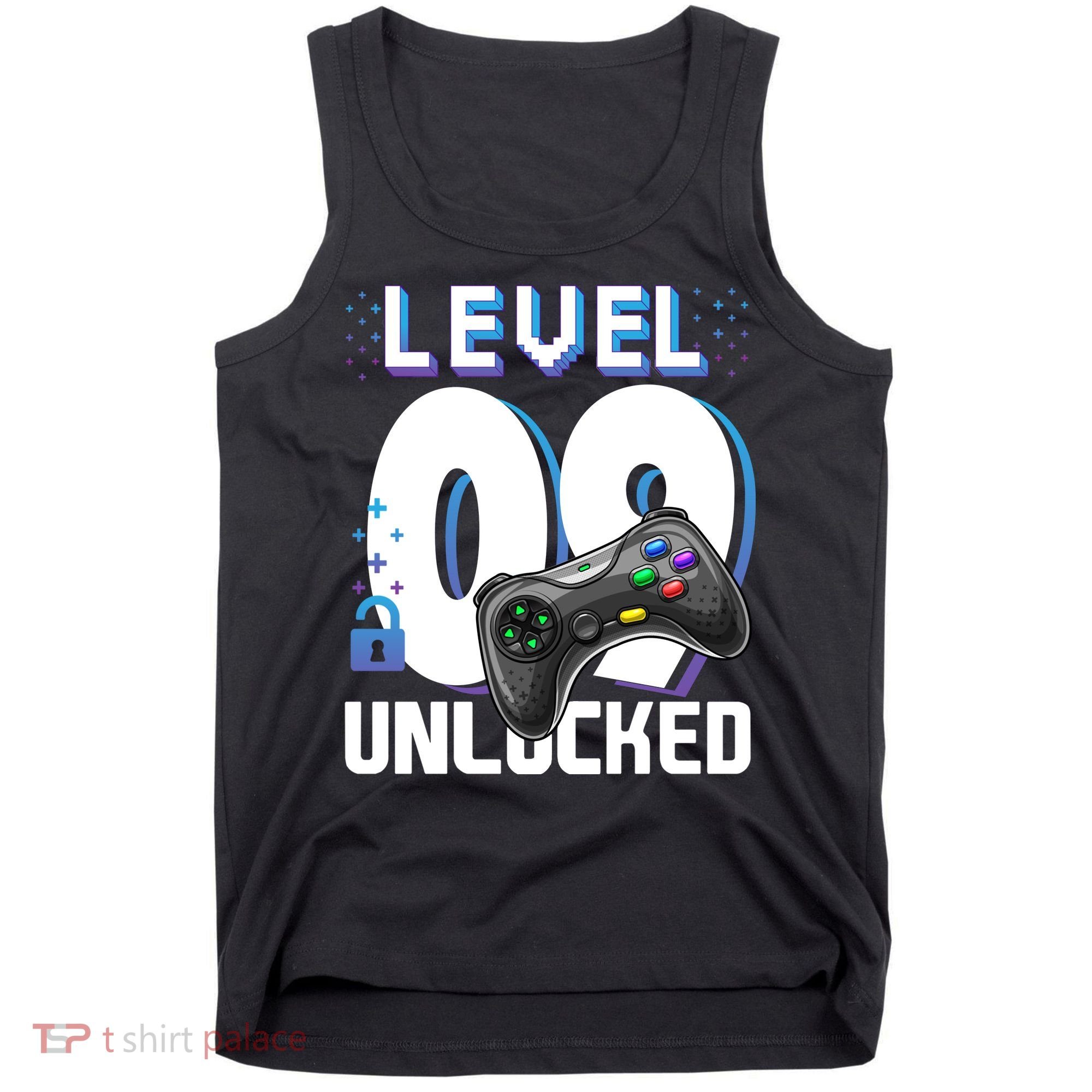 Level 9 Unlocked Funny Video Gamer 9th Birthday Gift For Gamers Tank Top