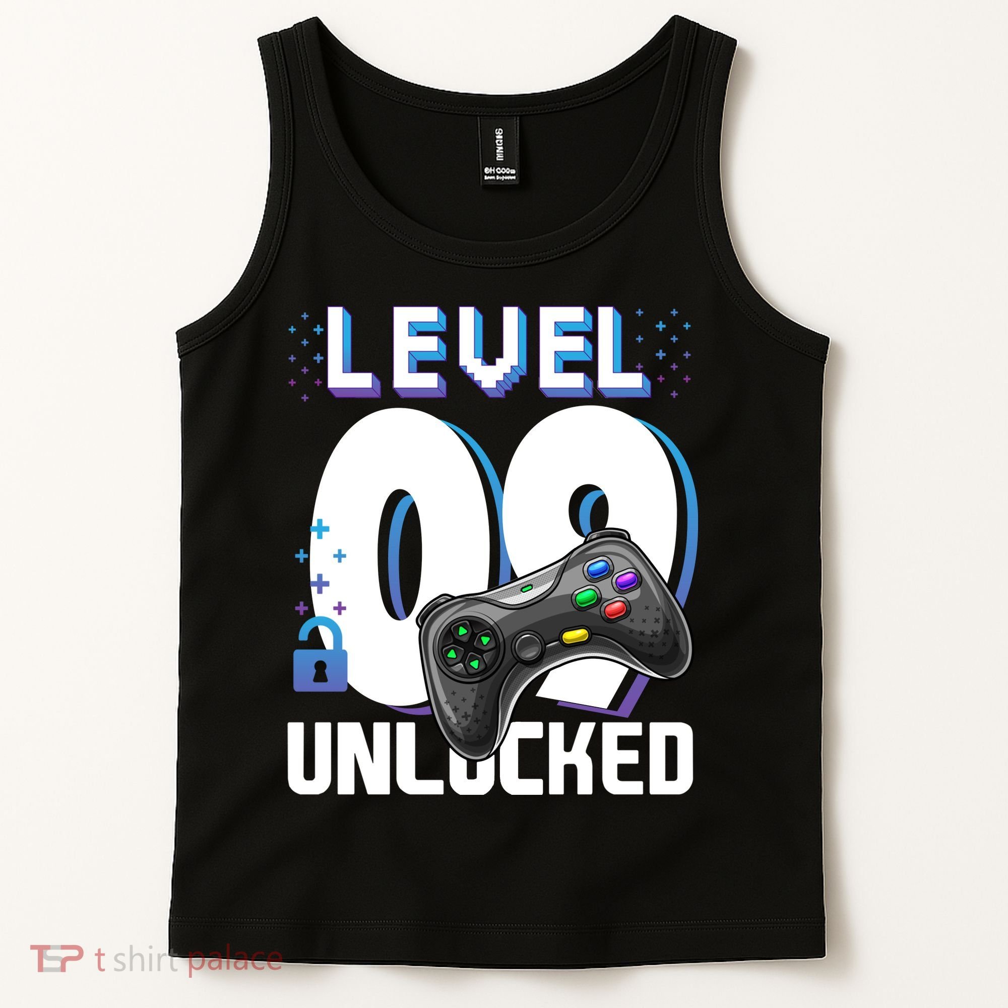 Level 9 Unlocked Funny Video Gamer 9th Birthday Gift For Gamers Tank Top