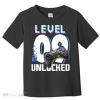 Level 9 Unlocked Funny Video Gamer 9th Birthday Gift For Gamers Toddler T-Shirt thumb 0