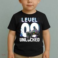 Level 9 Unlocked Funny Video Gamer 9th Birthday Gift For Gamers Toddler T-Shirt thumb 2