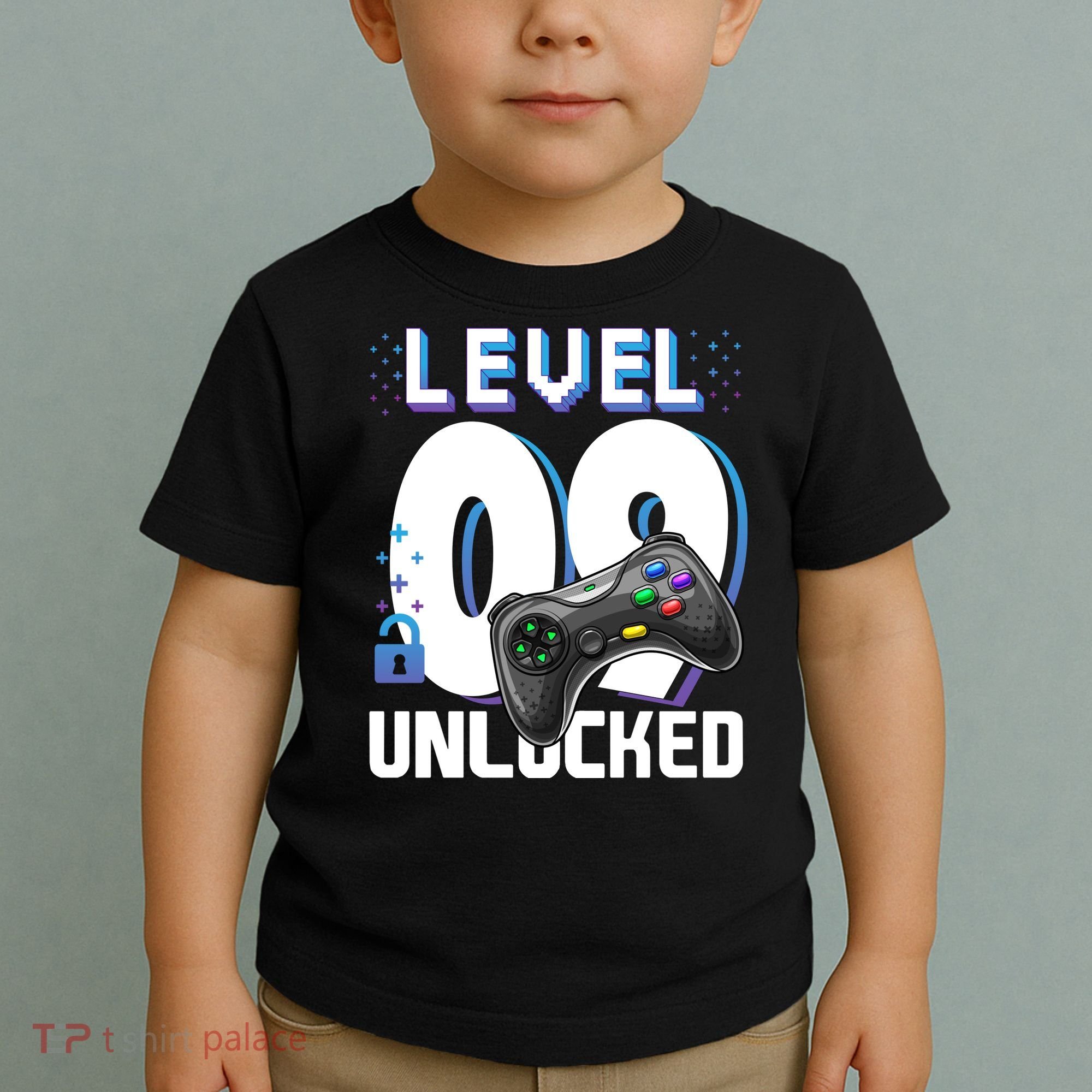 Level 9 Unlocked Funny Video Gamer 9th Birthday Gift For Gamers Toddler T-Shirt