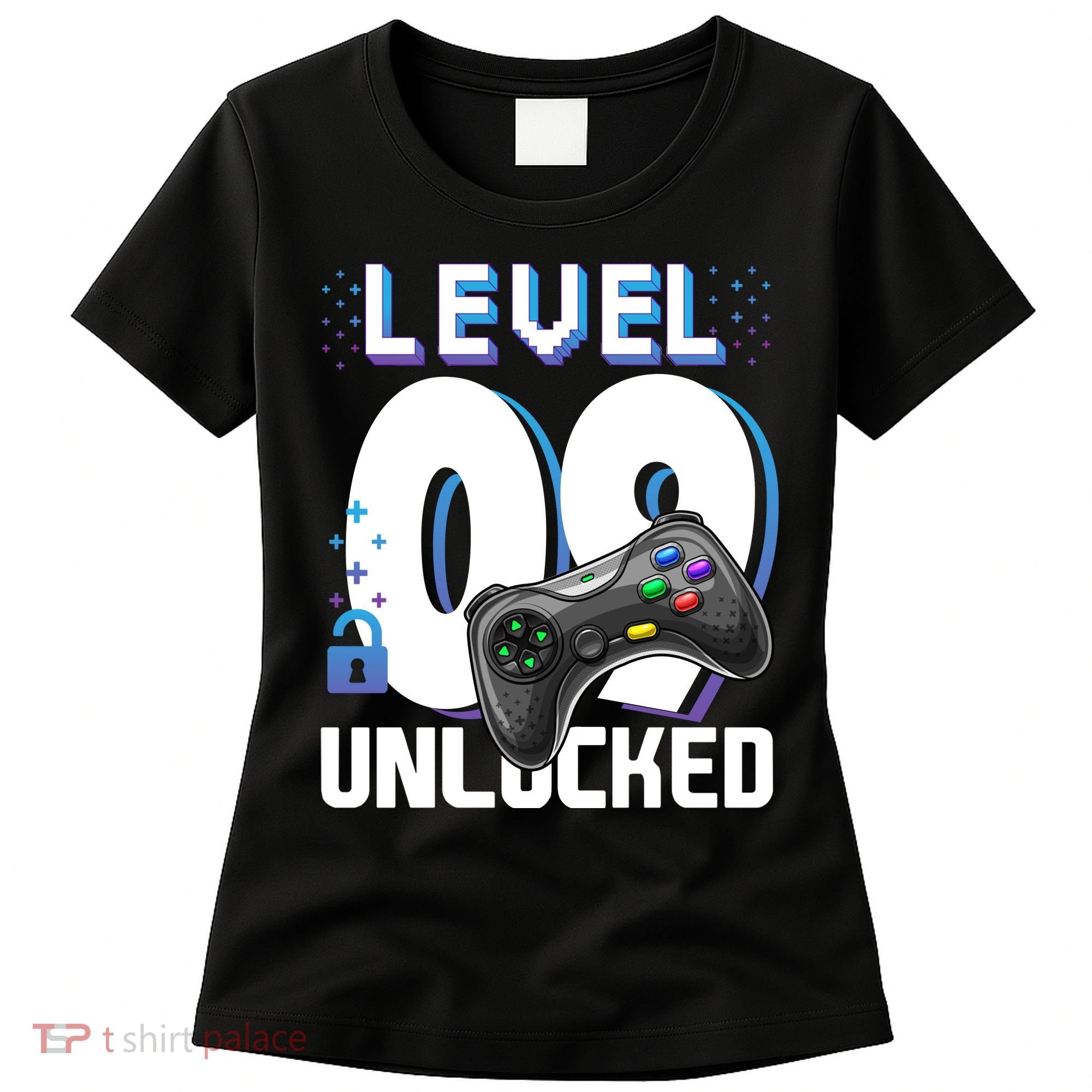 Level 9 Unlocked Funny Video Gamer 9th Birthday Gift For Gamers Women's T-Shirt