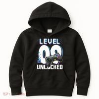 Level 9 Unlocked Funny Video Gamer 9th Birthday Gift For Gamers Kids Hoodie thumb 0