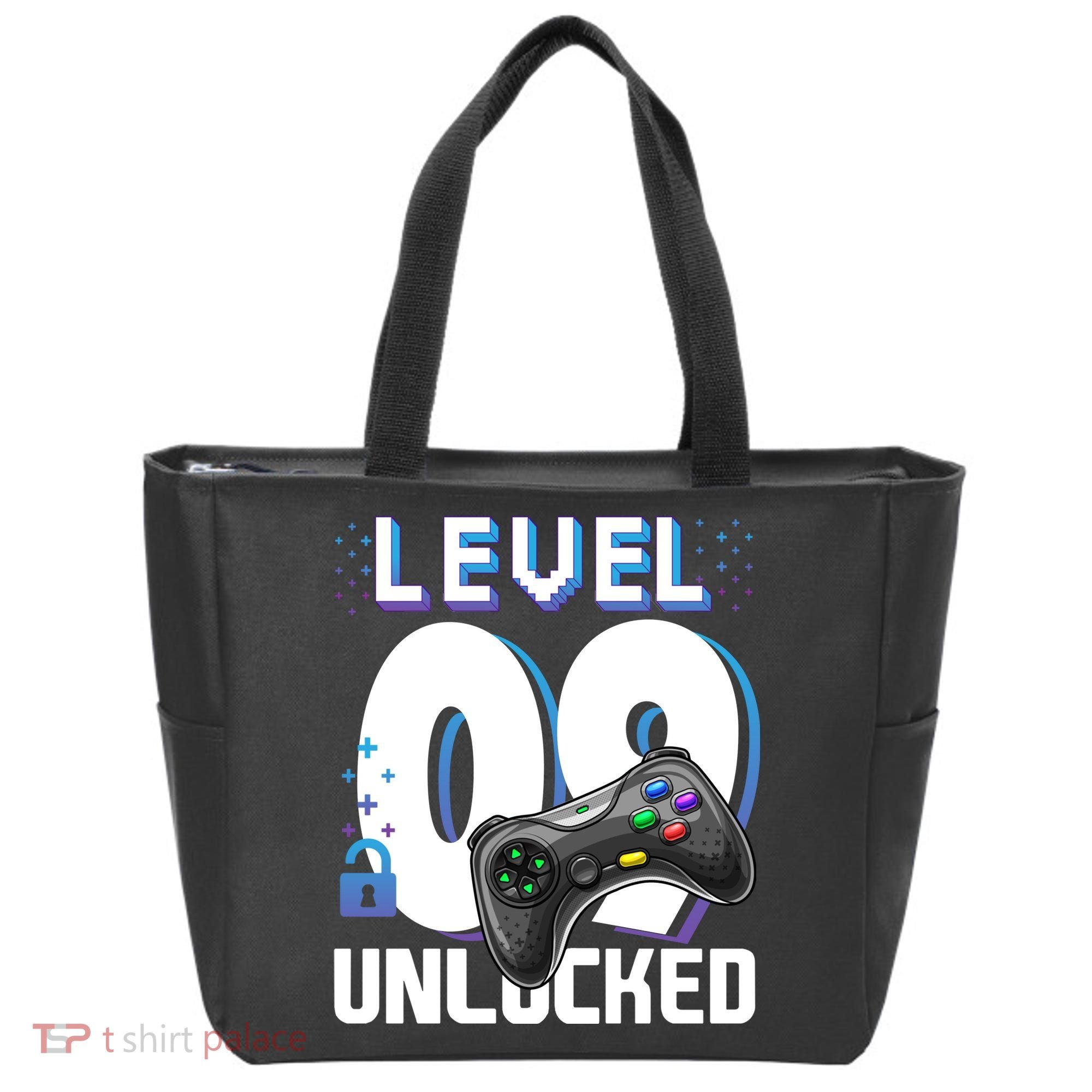 Level 9 Unlocked Funny Video Gamer 9th Birthday Gift For Gamers Tote Bag