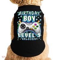 Level 9 Unlocked Video Game 9th Birthday Gamer Doggie Tank thumb 0