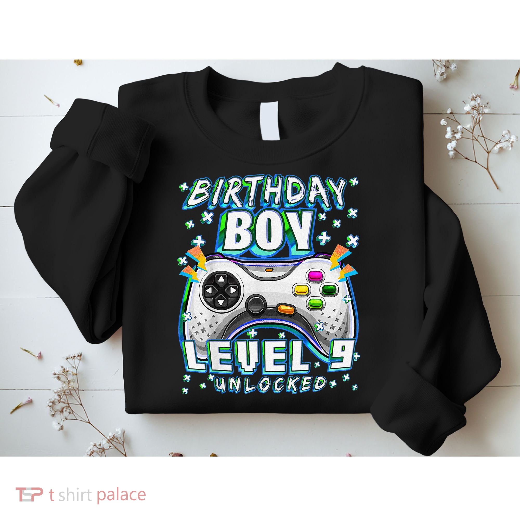 Level 9 Unlocked Video Game 9th Birthday Gamer Sweatshirt