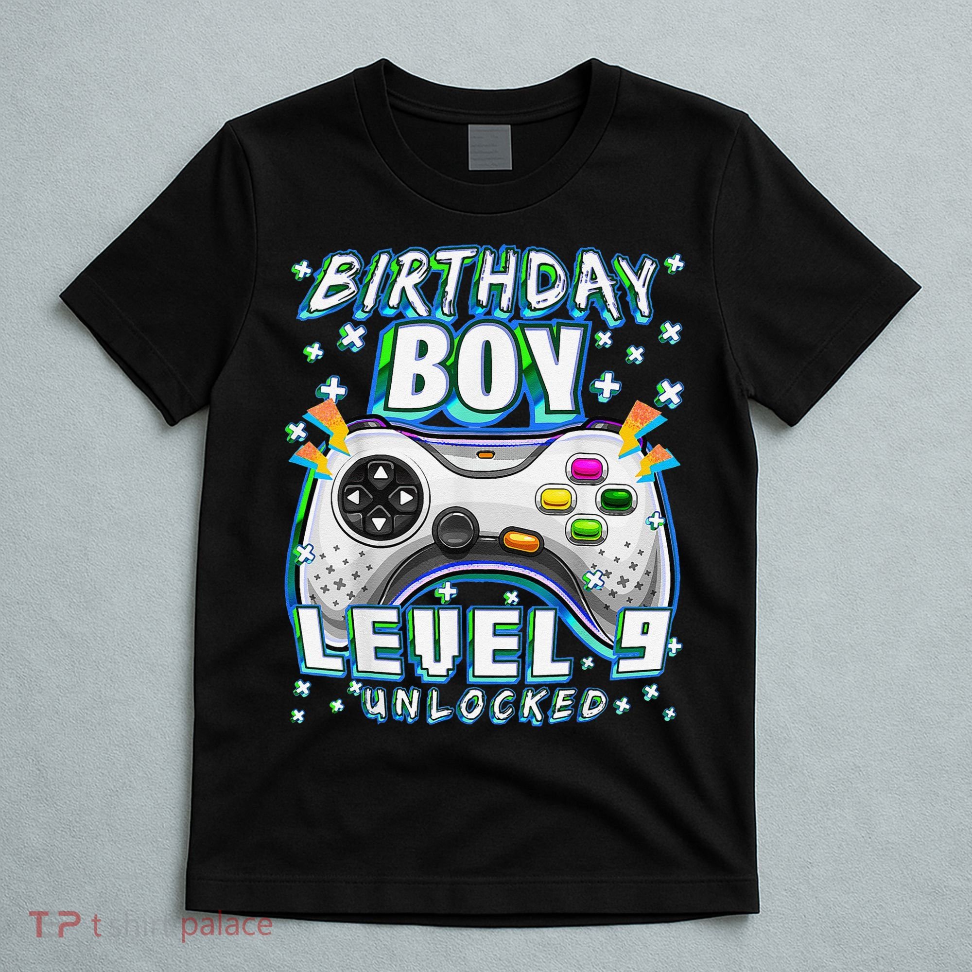 Level 9 Unlocked Video Game 9th Birthday Gamer T-Shirt