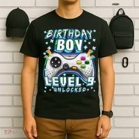 Level 9 Unlocked Video Game 9th Birthday Gamer T-Shirt thumb 6