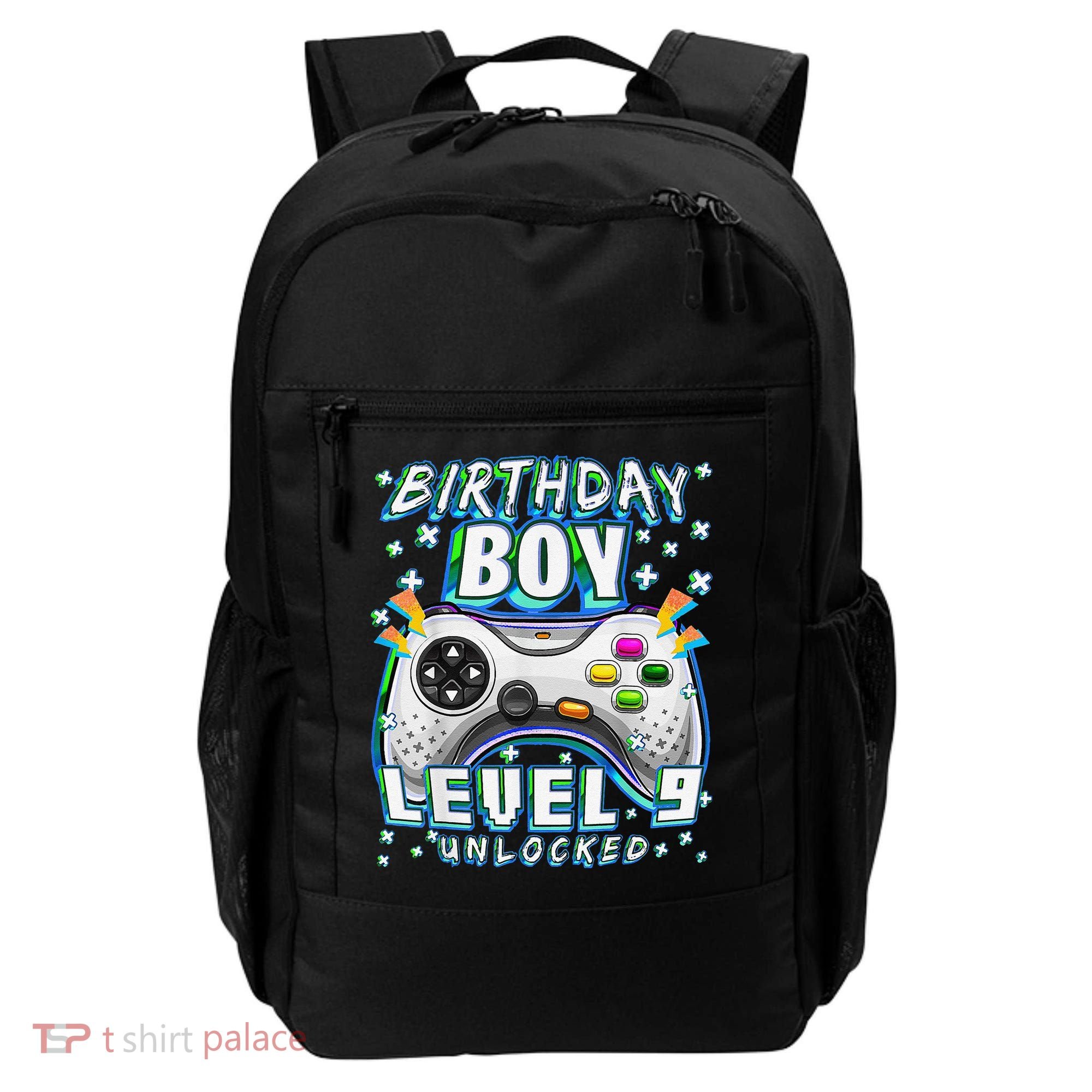 Level 9 Unlocked Video Game 9th Birthday Gamer Backpack