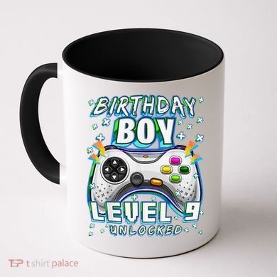 Level 9 Unlocked Video Game 9th Birthday Gamer Coffee Mug