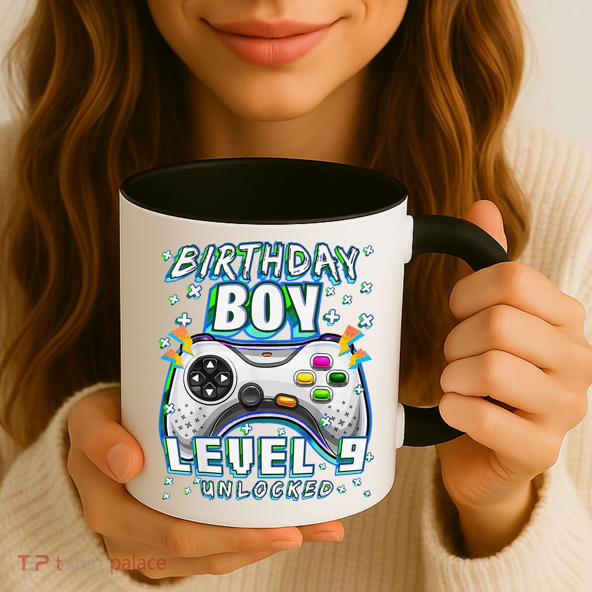 Level 9 Unlocked Video Game 9th Birthday Gamer Coffee Mug