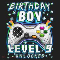 Level 9 Unlocked Video Game 9th Birthday Gamer Beanie thumb 2