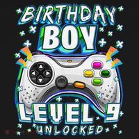 Level 9 Unlocked Video Game 9th Birthday Gamer Ornament thumb 1