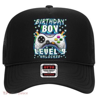Level 9 Unlocked Video Game 9th Birthday Gamer Hat