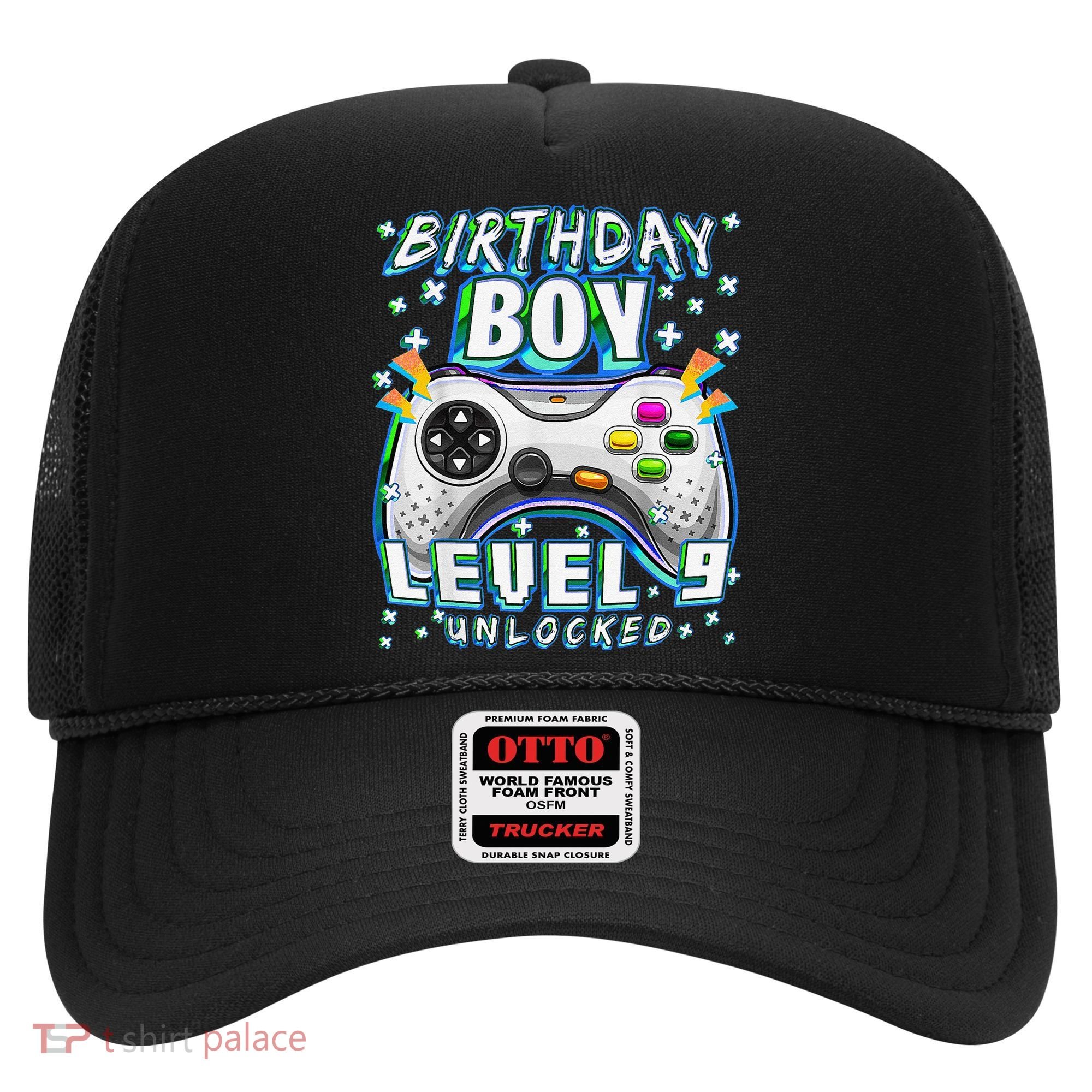 Level 9 Unlocked Video Game 9th Birthday Gamer Hat