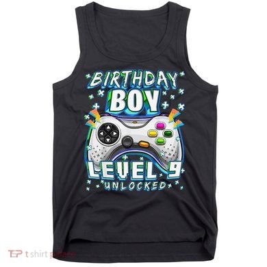 Level 9 Unlocked Video Game 9th Birthday Gamer Tank Top