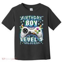 Level 9 Unlocked Video Game 9th Birthday Gamer Toddler T-Shirt thumb 0