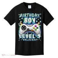 Level 9 Unlocked Video Game 9th Birthday Gamer Kids T-Shirt thumb 0