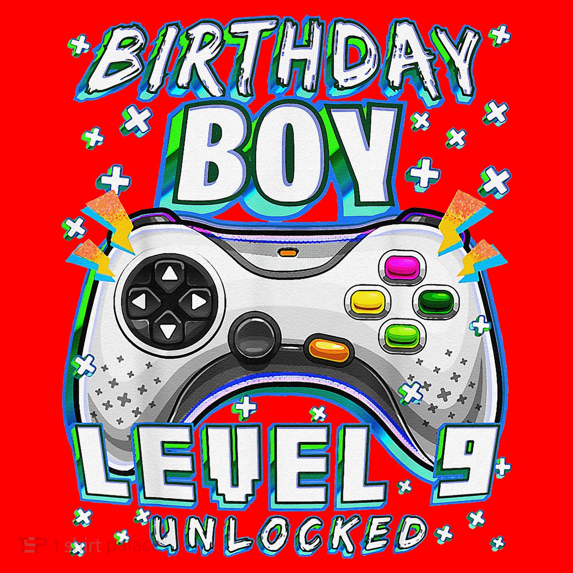 Level 9 Unlocked Video Game 9th Birthday Gamer Santa Hat