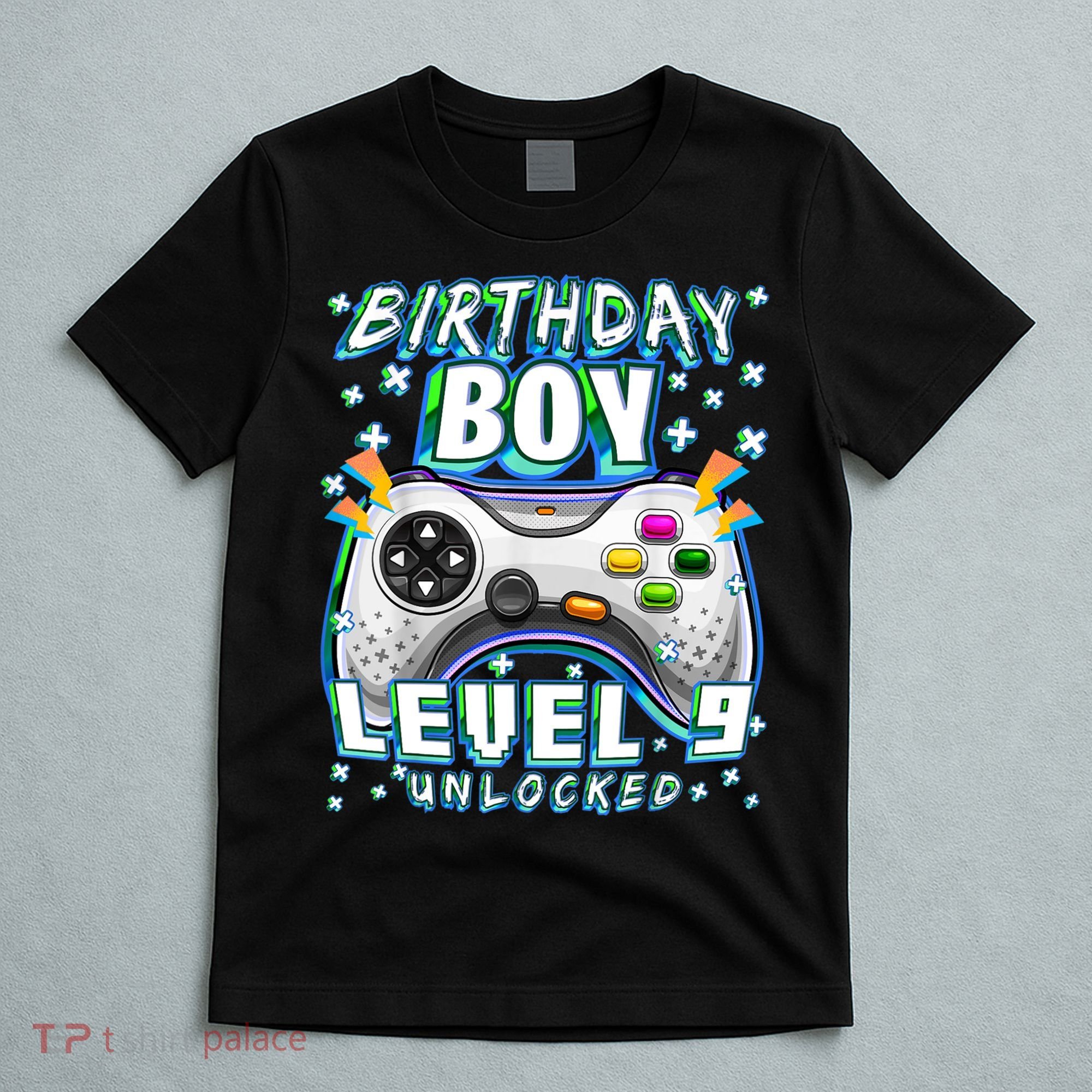 Level 9 Unlocked Video Game 9th Birthday Gamer Boys TShirt T-Shirt