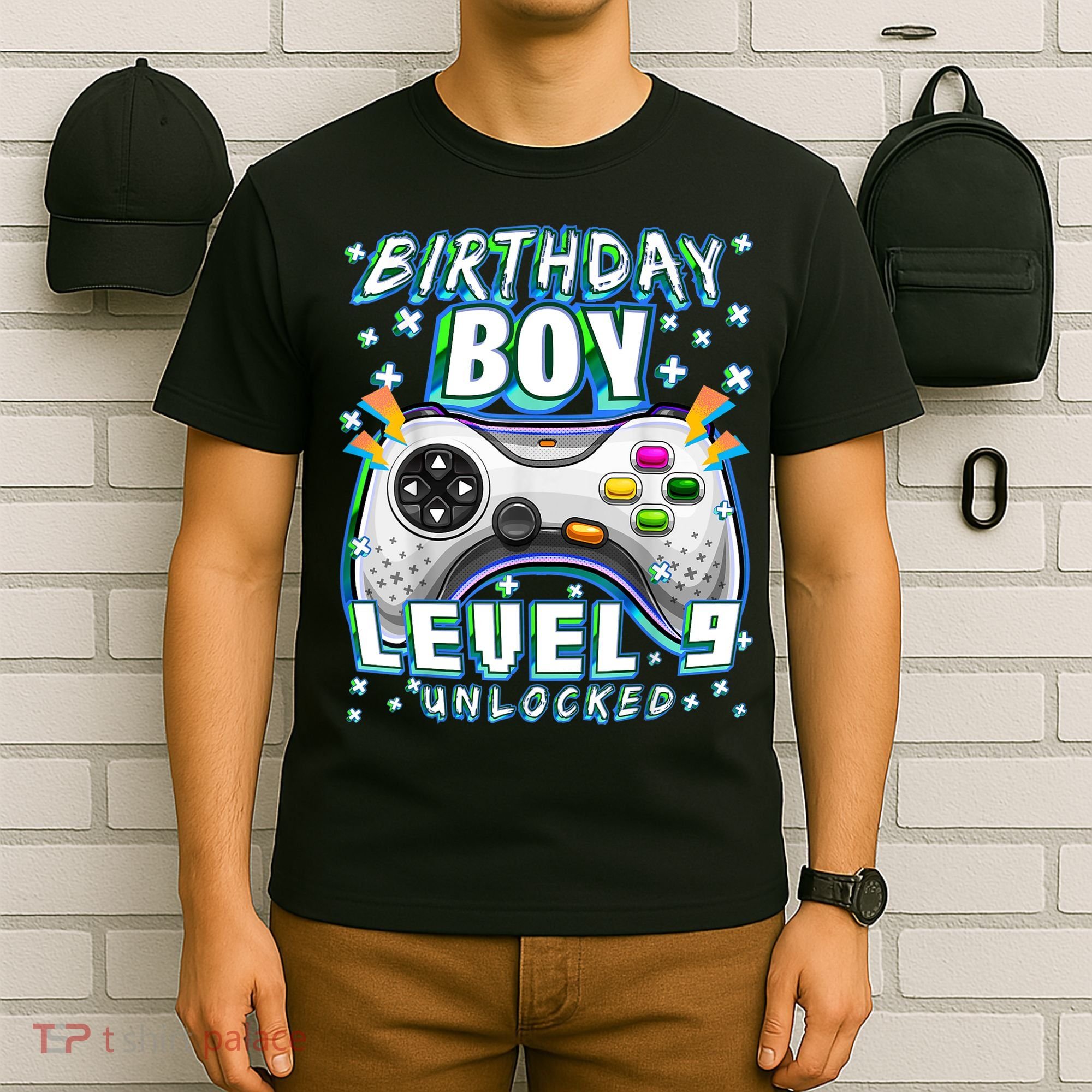 Level 9 Unlocked Video Game 9th Birthday Gamer Boys TShirt T-Shirt