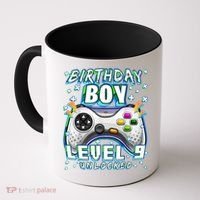 Level 9 Unlocked Video Game 9th Birthday Gamer Boys TShirt Coffee Mug thumb 0
