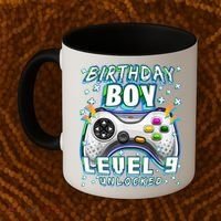 Level 9 Unlocked Video Game 9th Birthday Gamer Boys TShirt Coffee Mug thumb 2