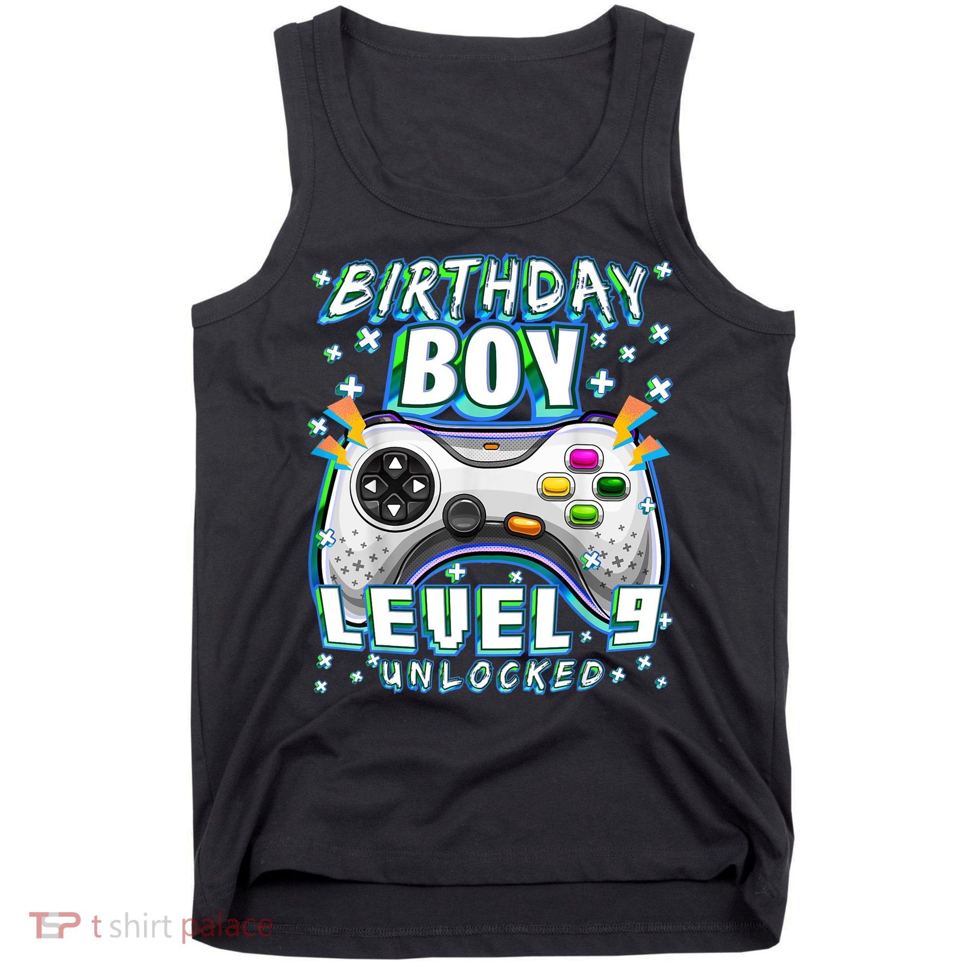 Level 9 Unlocked Video Game 9th Birthday Gamer Boys TShirt Tank Top